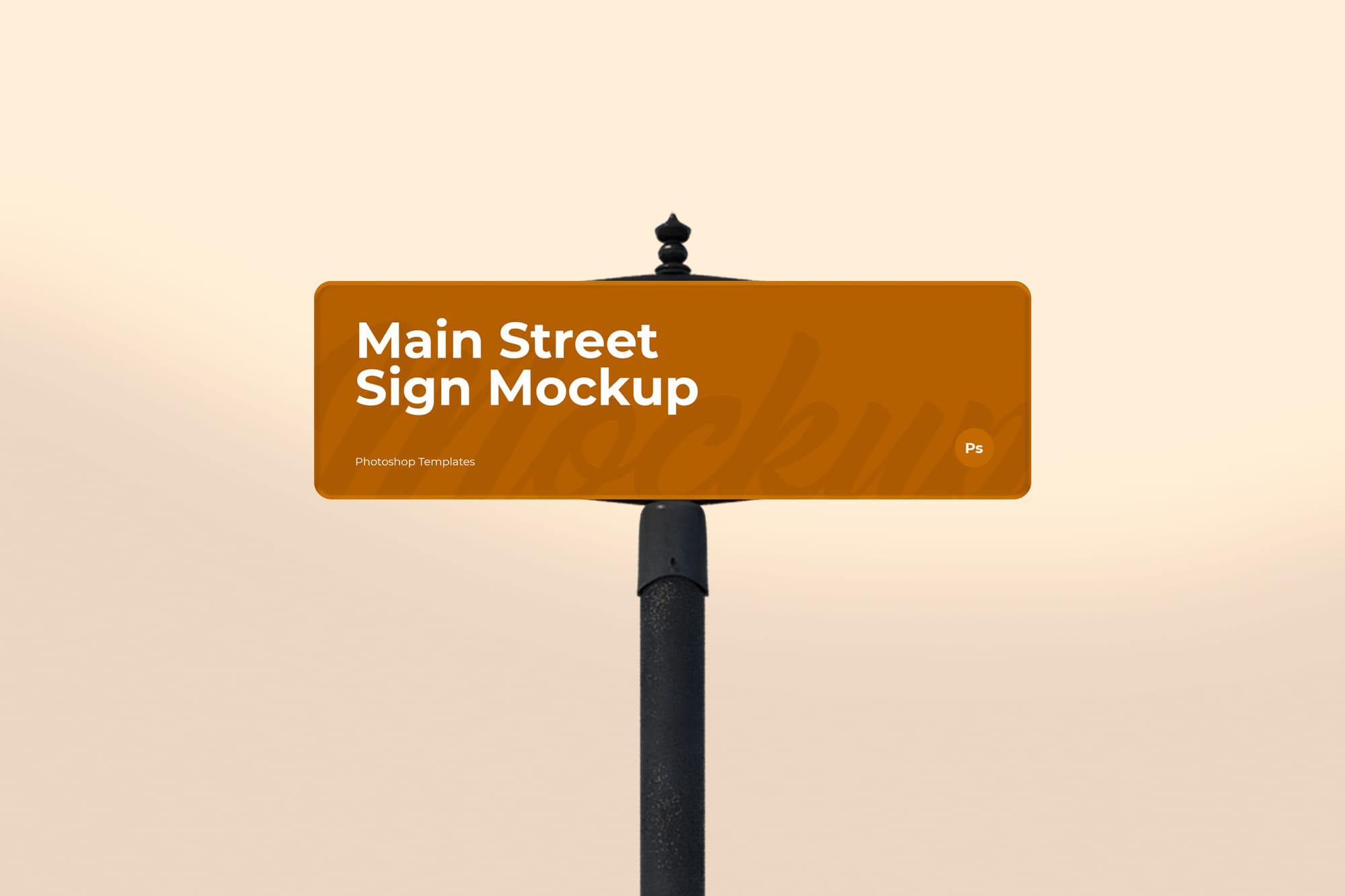 Main Street Sign Mockup