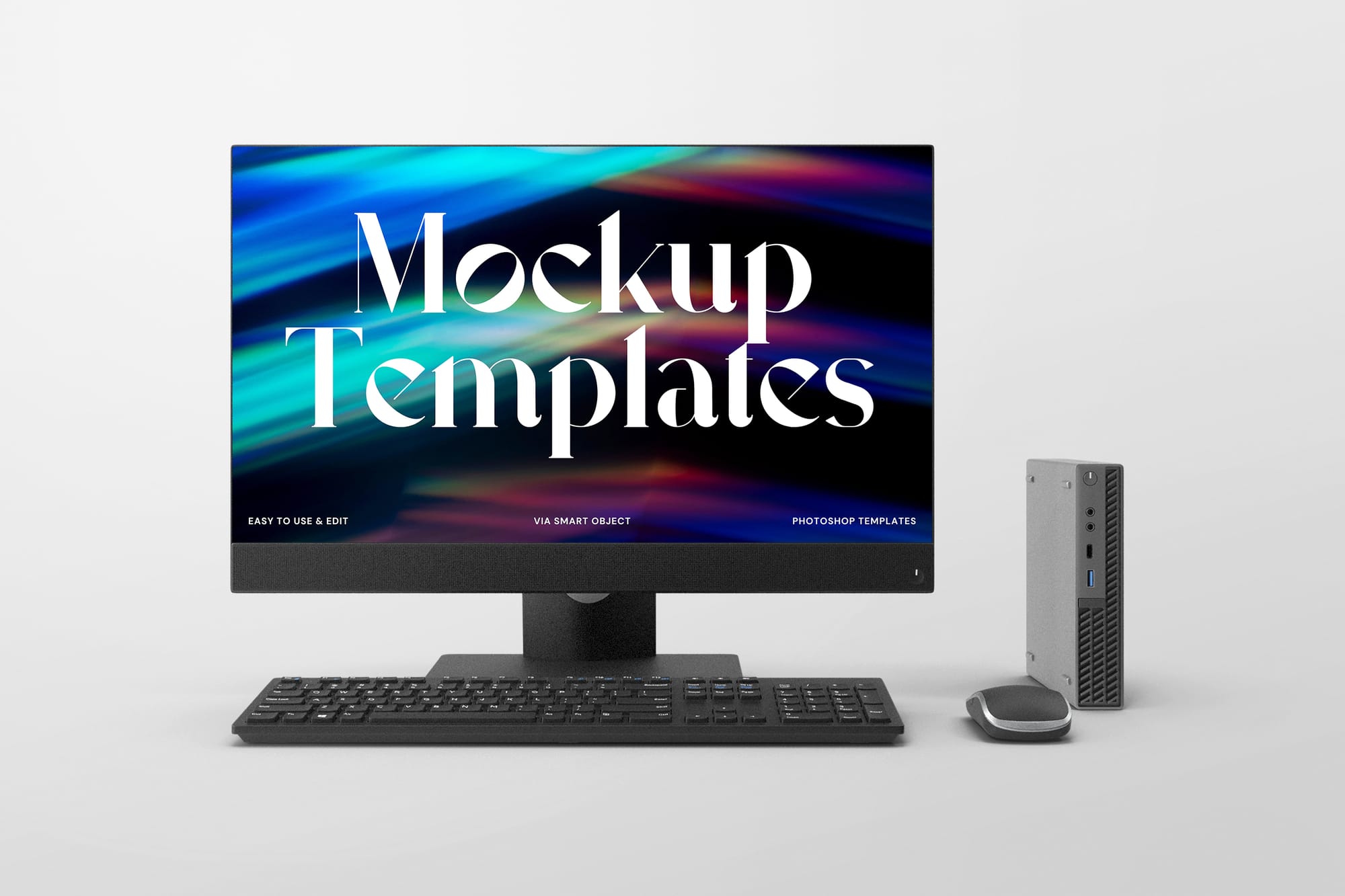 Photoshop PC Desktop Set Mockup