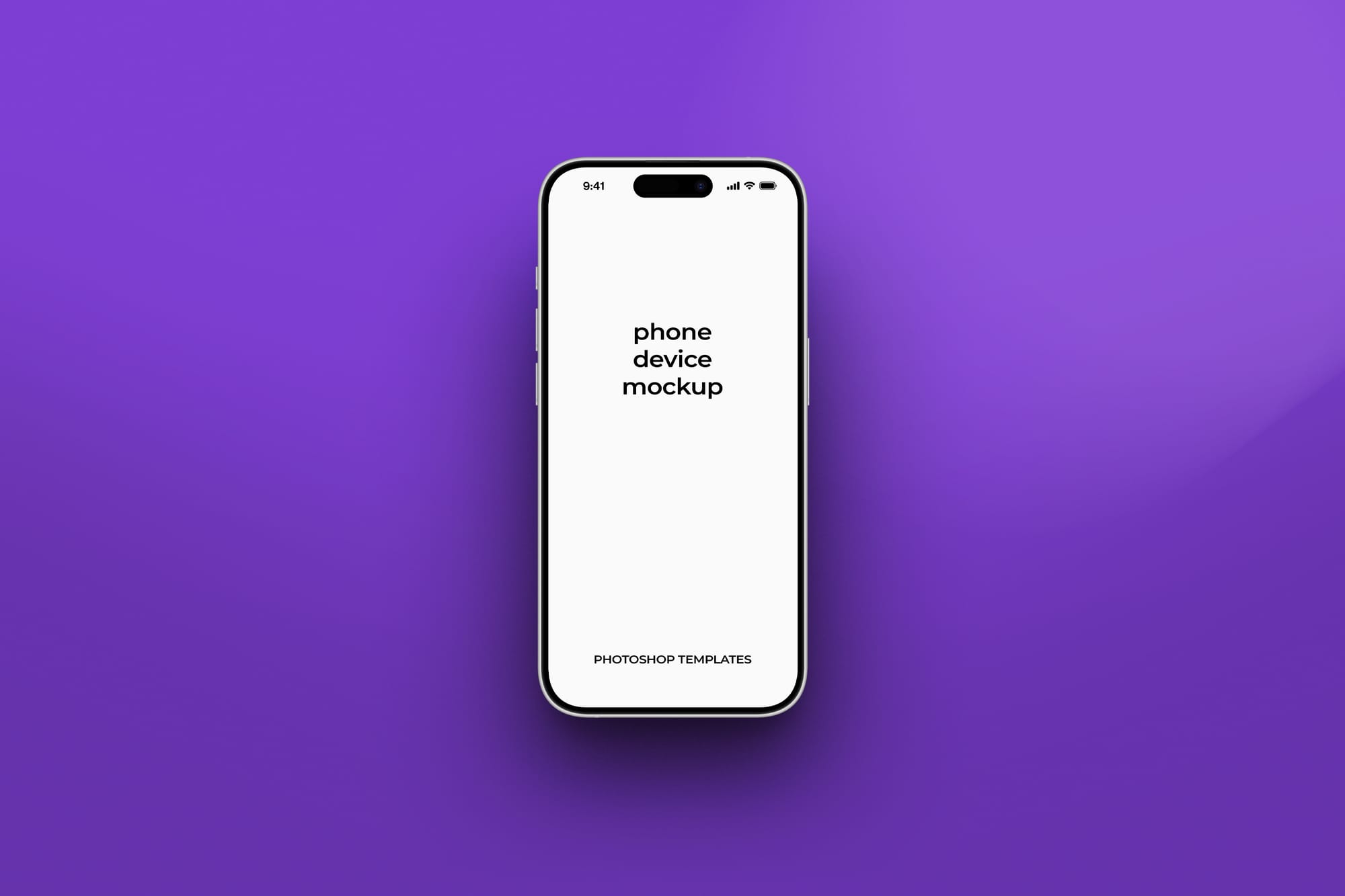 iPhone Mockup on Purple Background