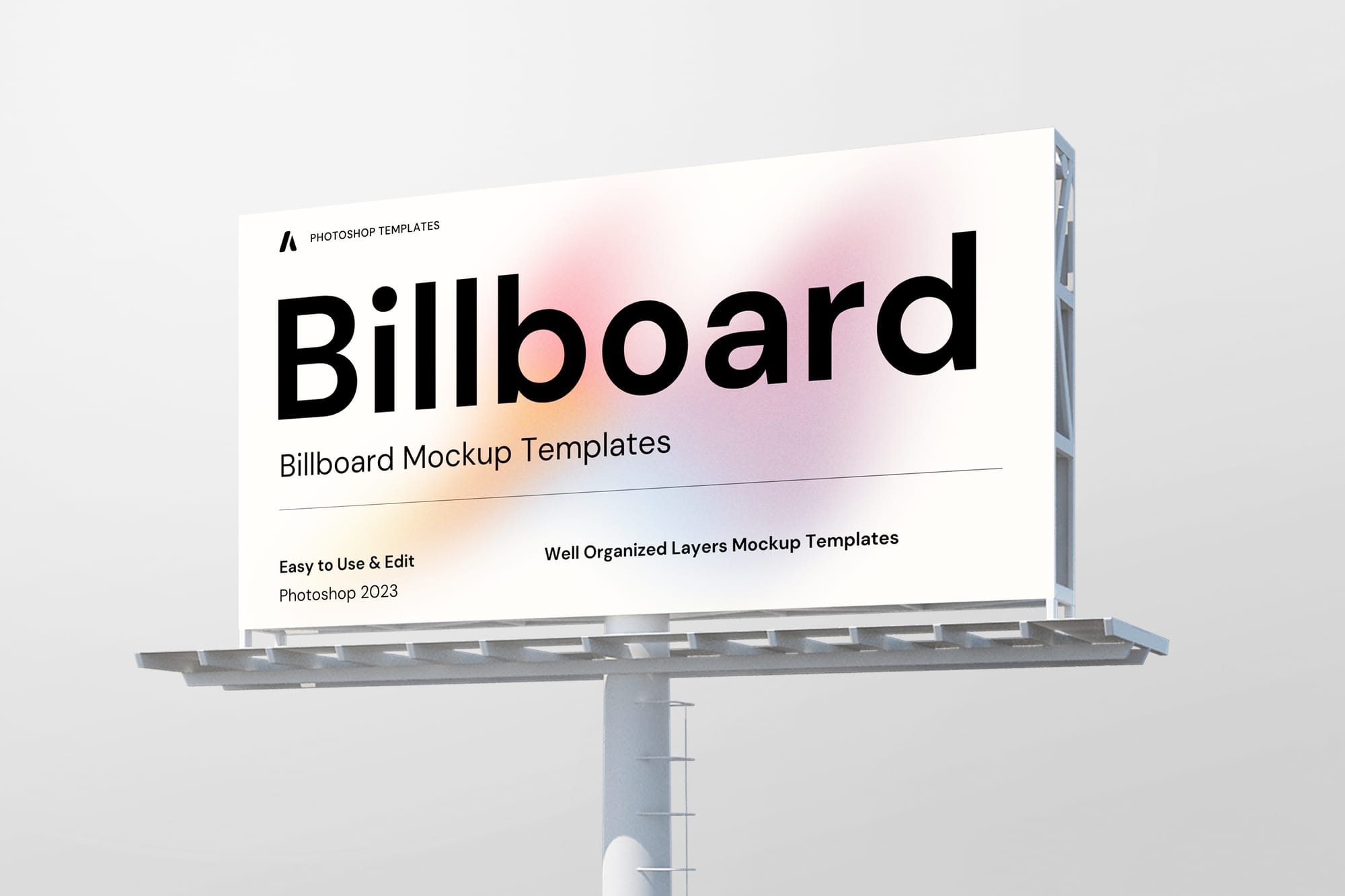 Photoshop Right View of Regular City Billboard Mockup