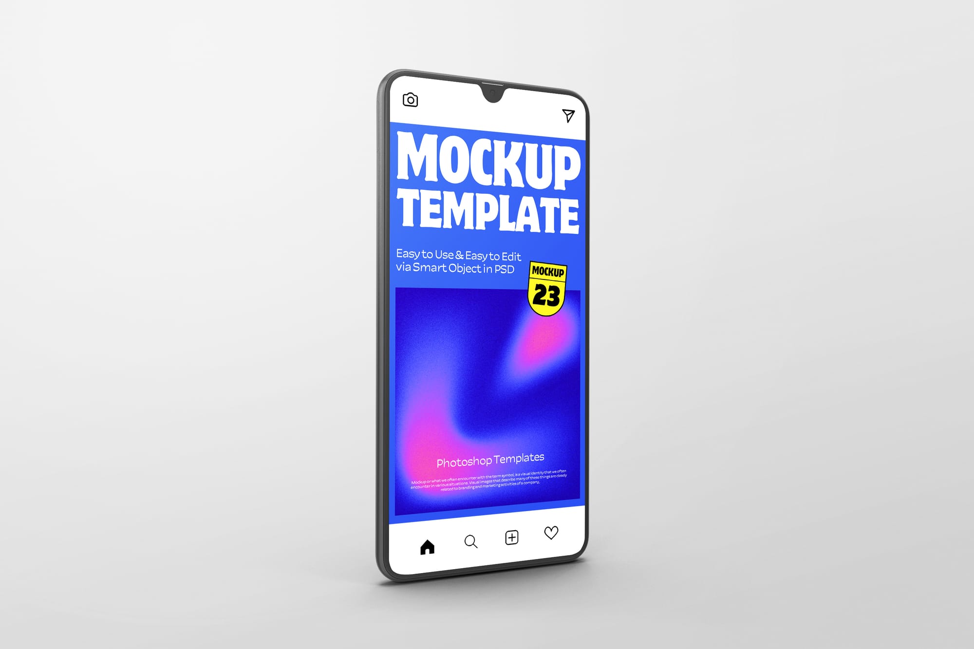 Photoshop Right View of Samsung Phone Mockup