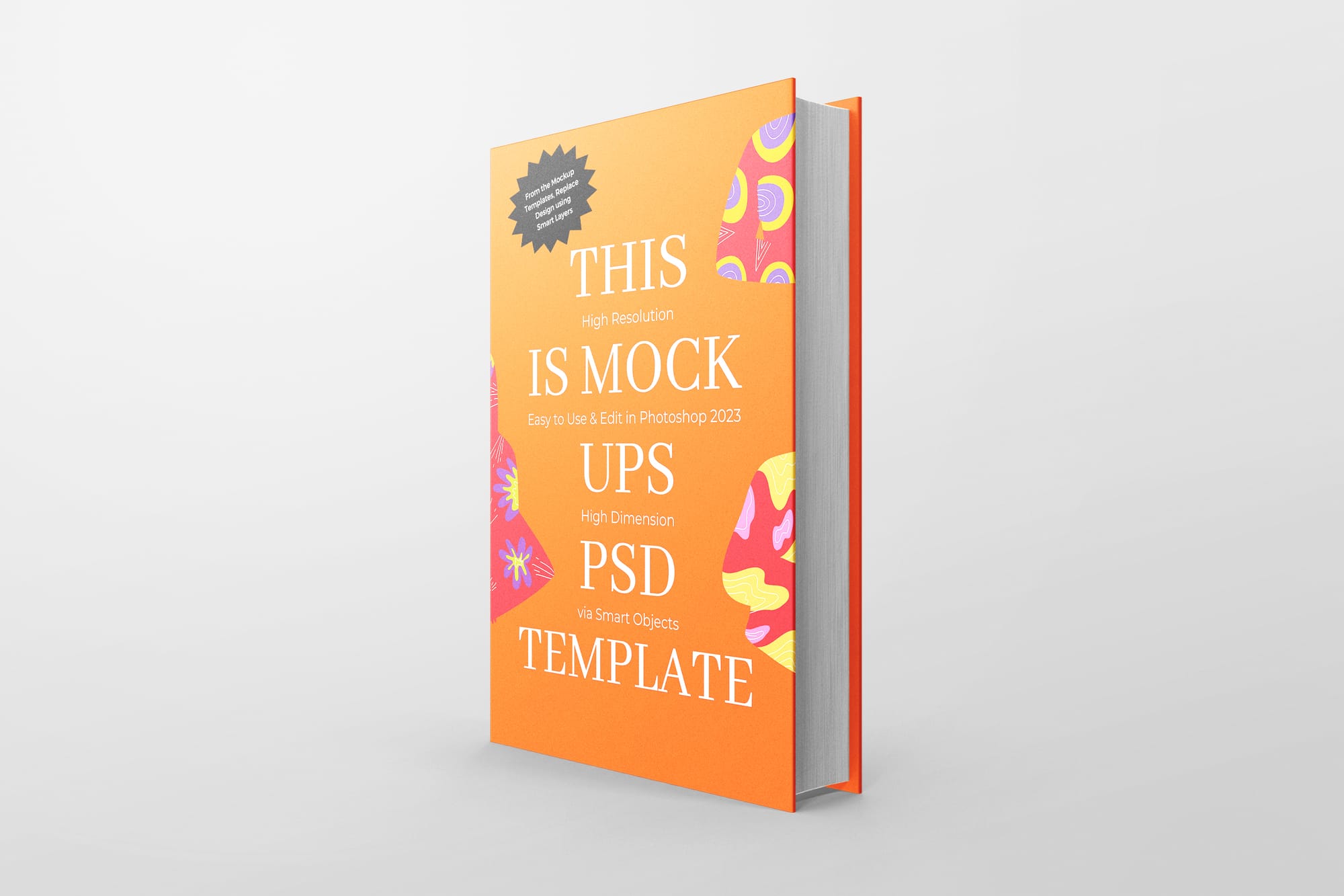 Photoshop Right View of The Book Mockup