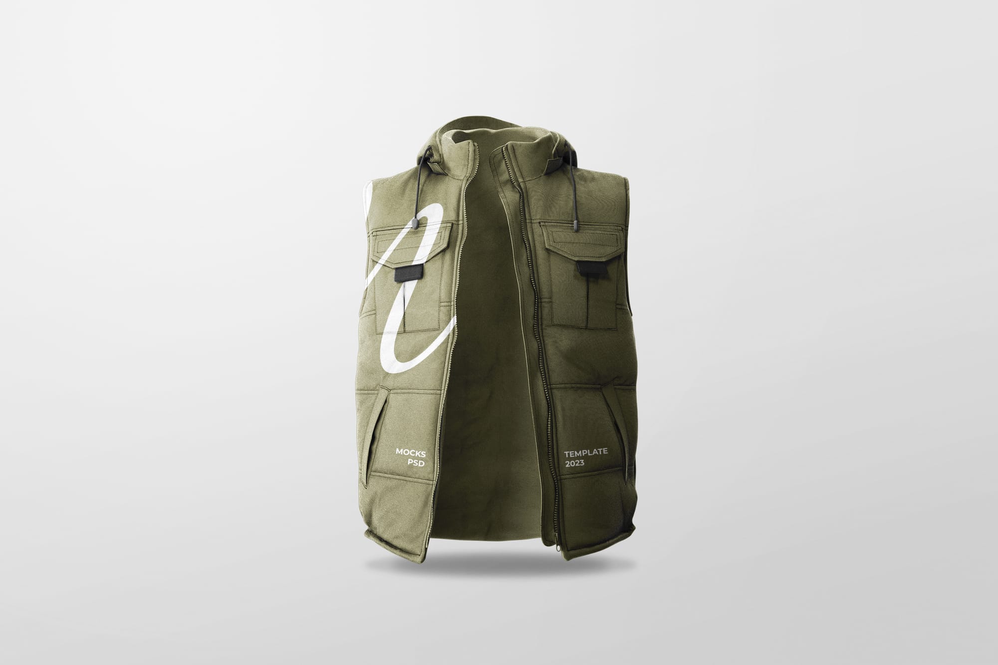 Single Cargo Vest Mockup