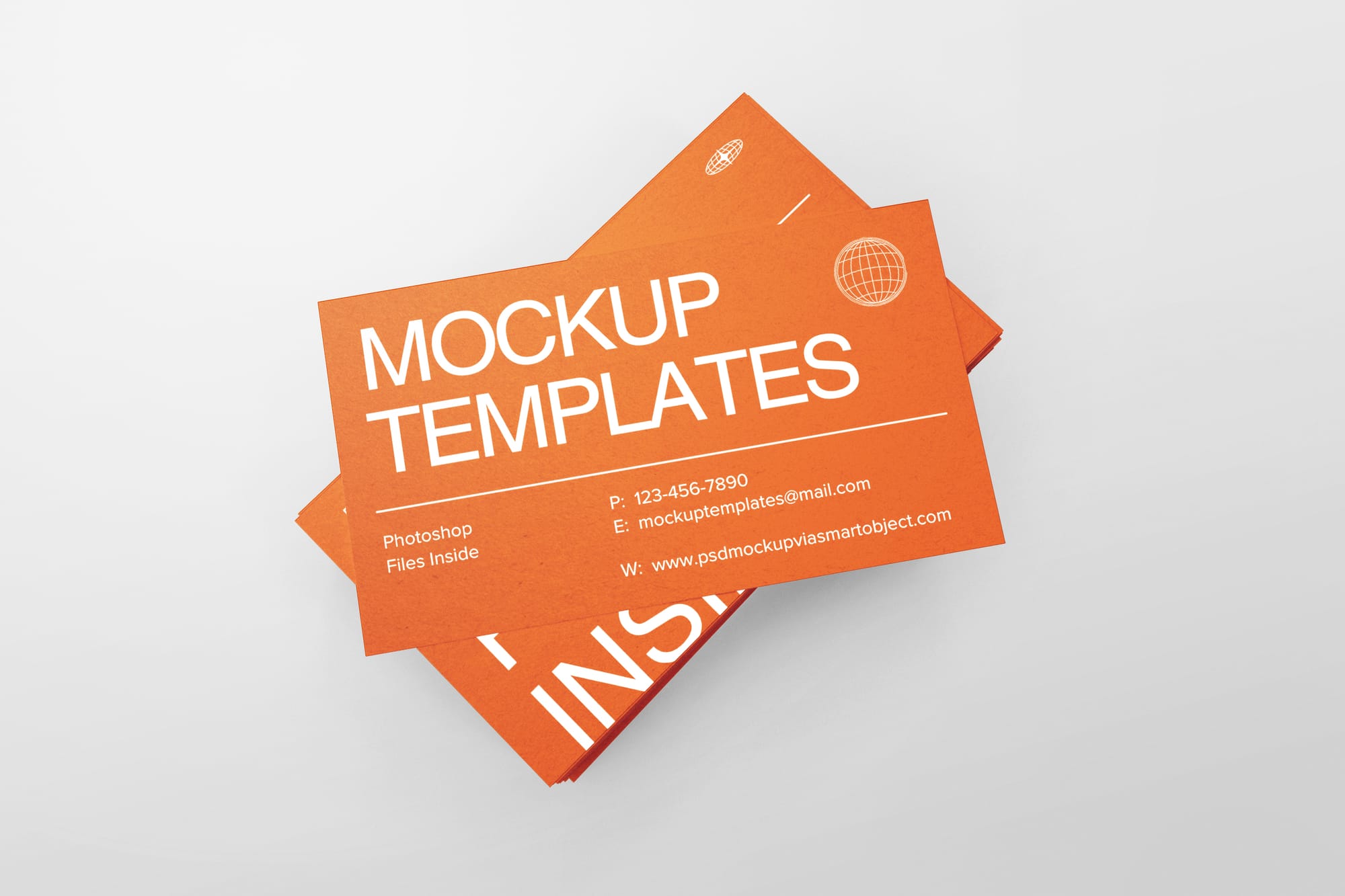 Stack of Business Cards Mockup