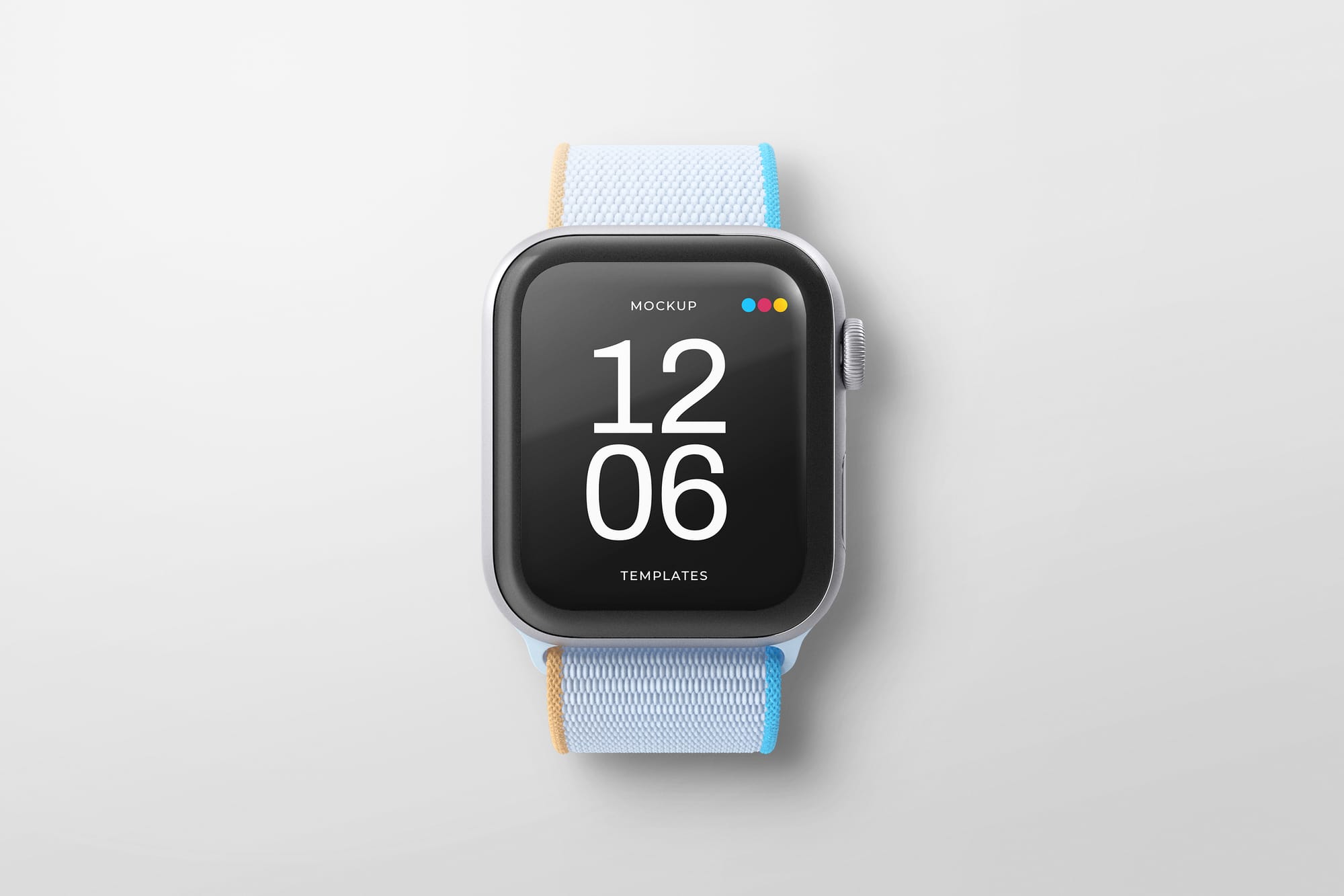 Top View of Modern Smartwatch Mockup