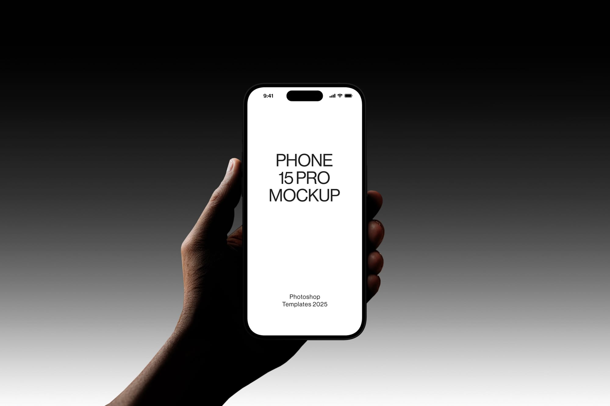 Photoshop iPhone 15 Pro Mockup Low Light