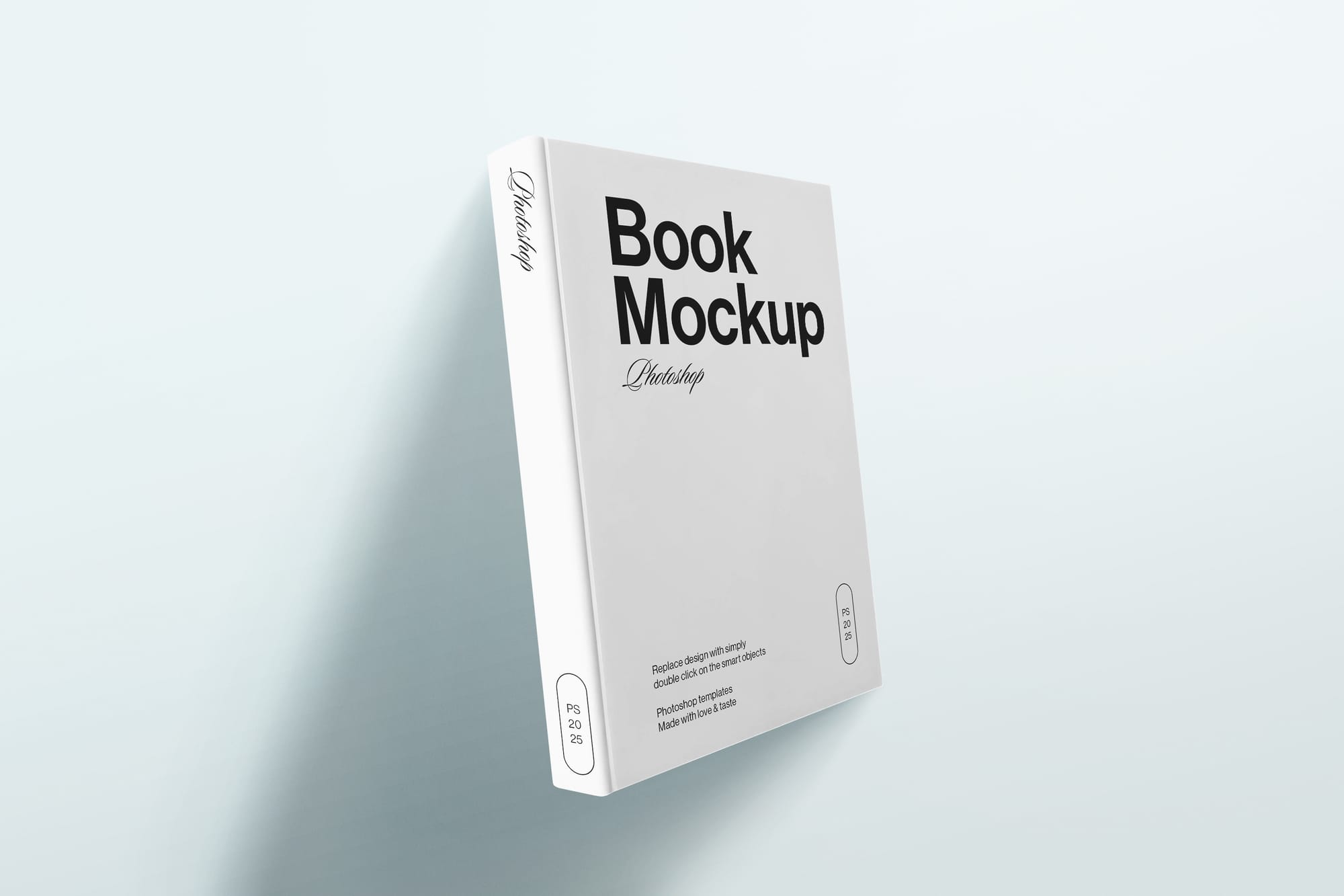 Book Cover Mockup with Long Shadow