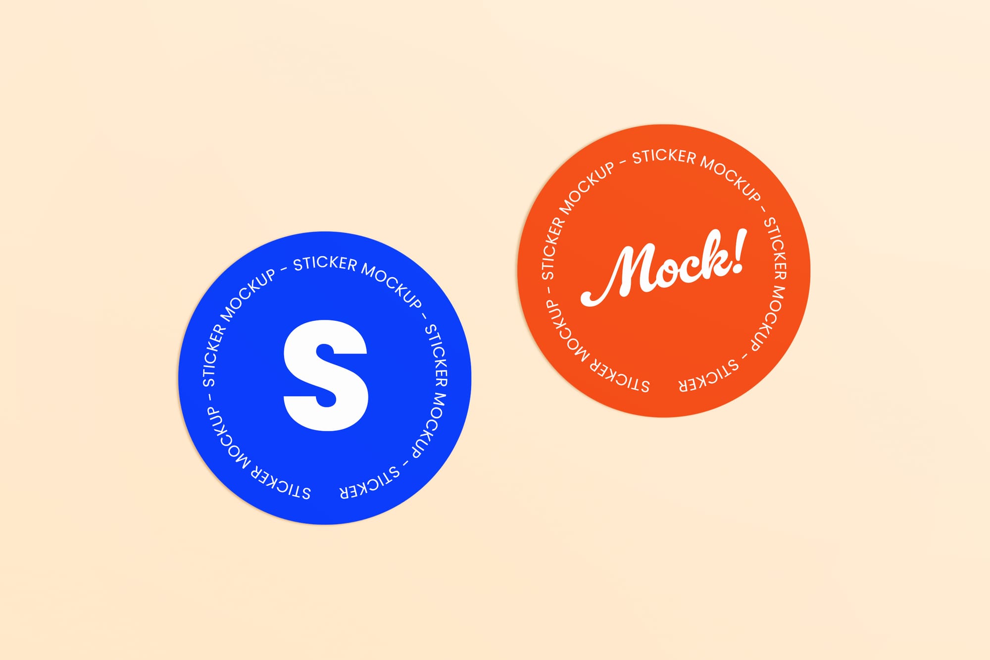 Circle Sticker Mockup