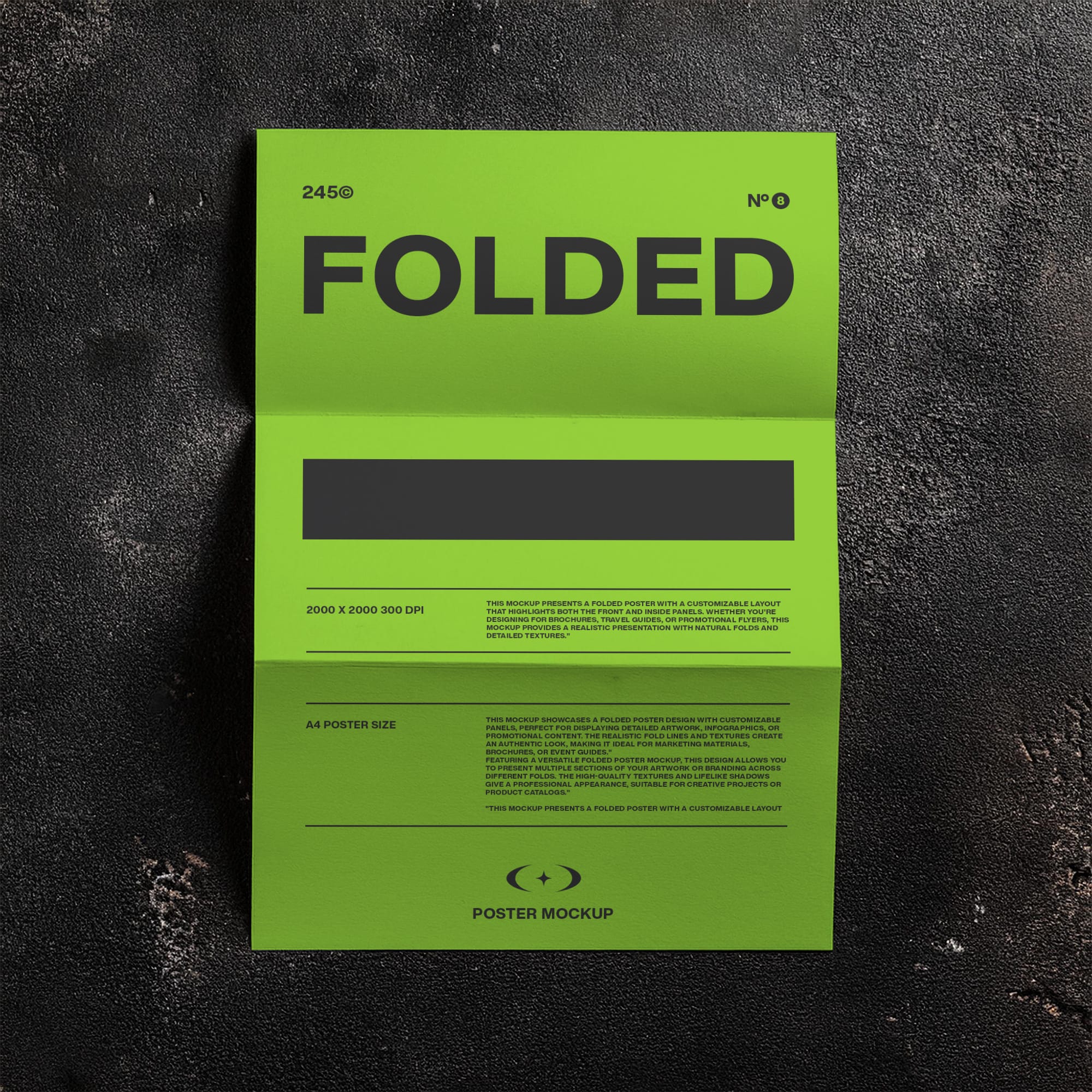 Folded Paper Poster Mockup