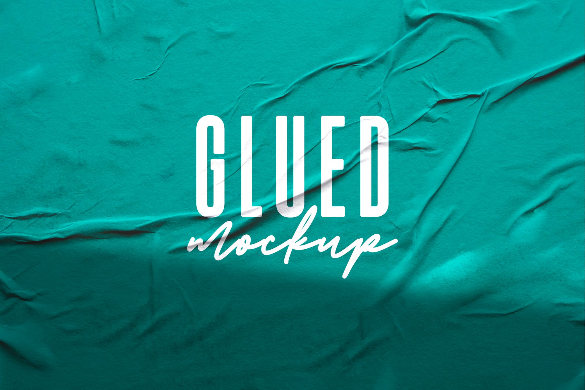 Glued Texture Mockup with Crumpled Effect