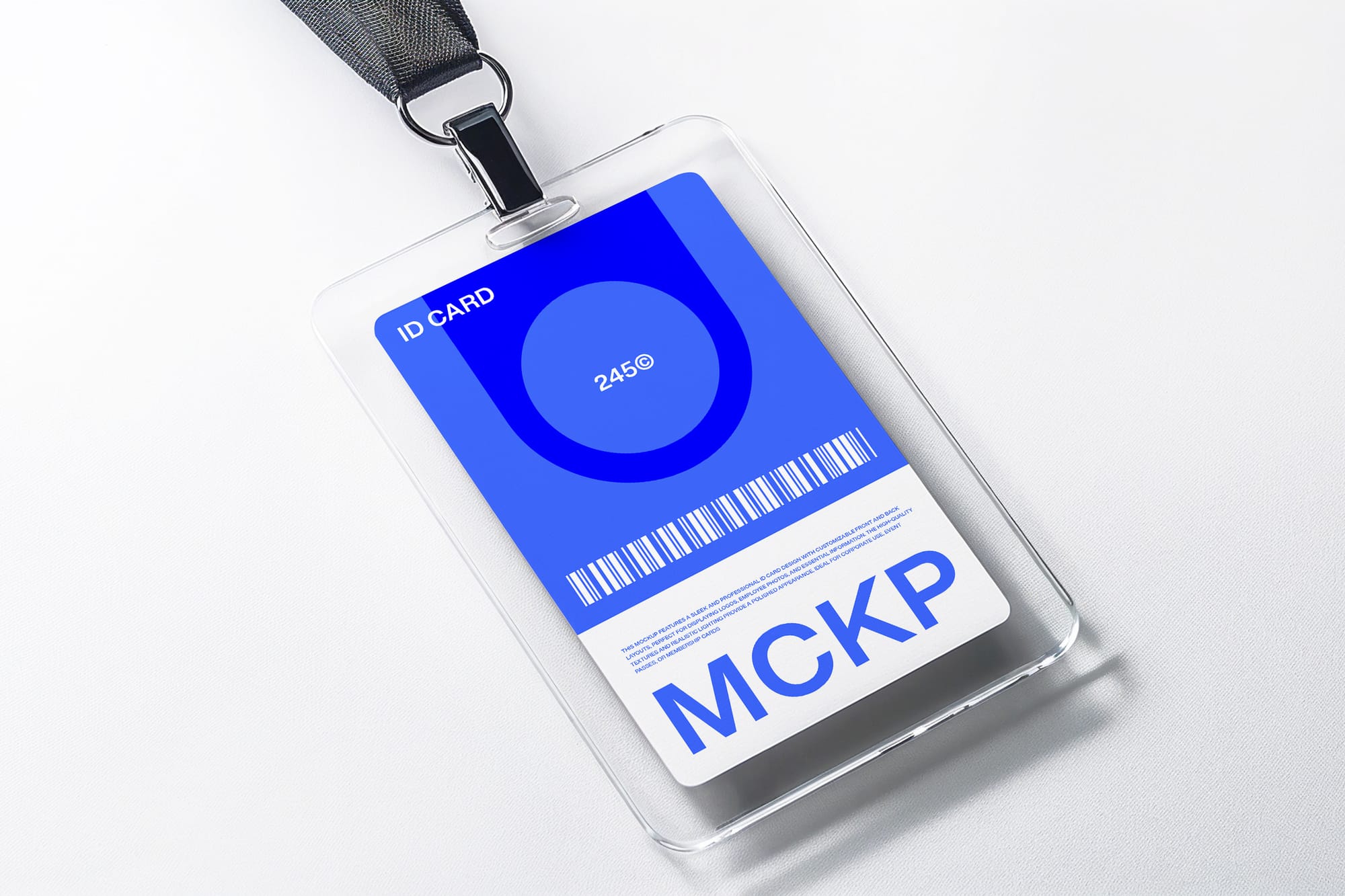 ID Card Mockup With Plastic Case