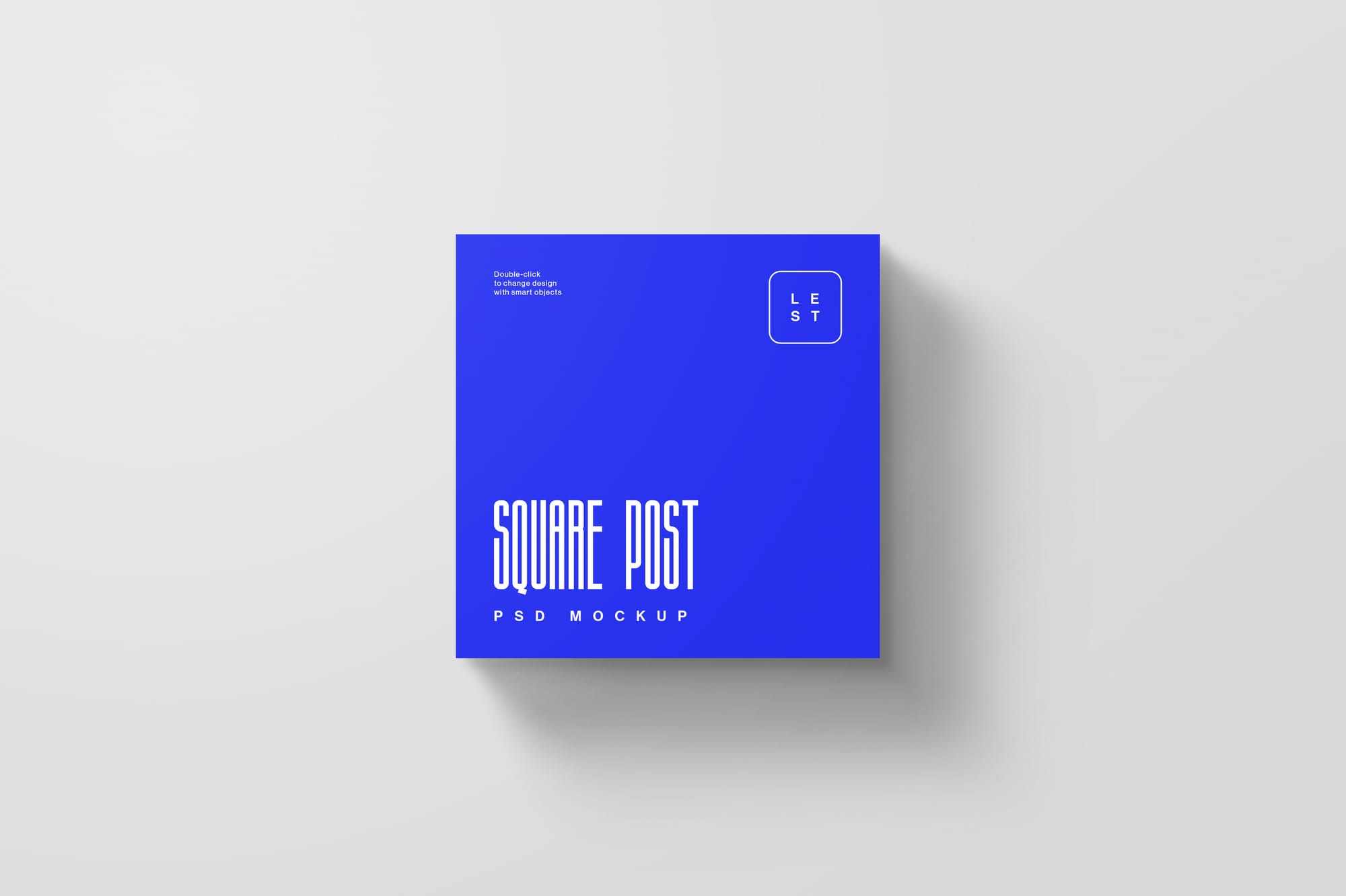 Long Shadow Square Post Mockup