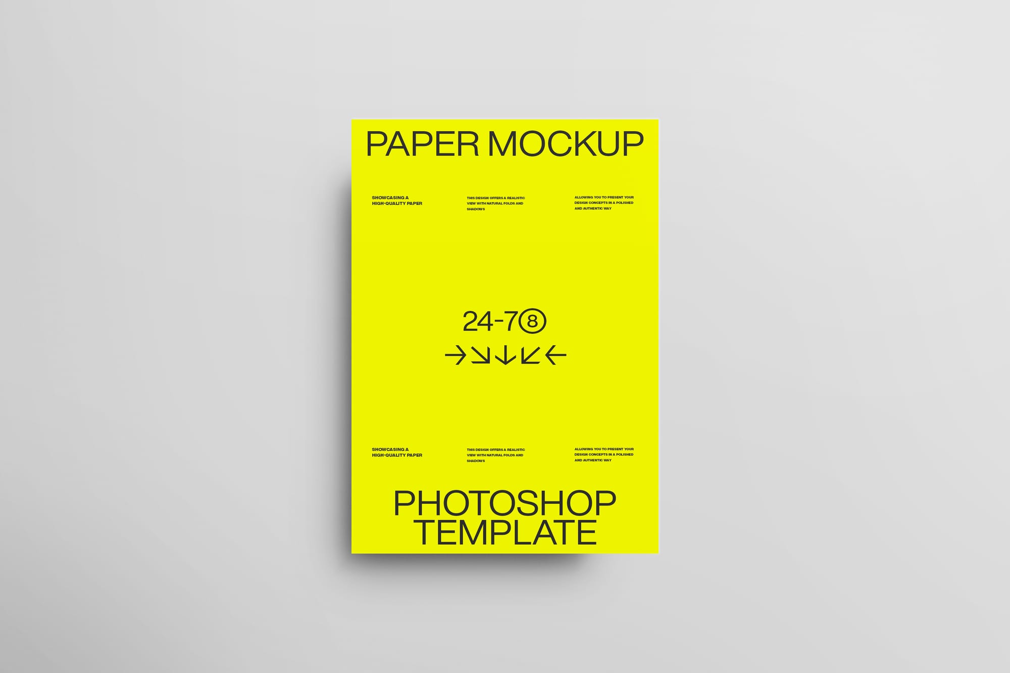 Minimal A4 Paper Mockup