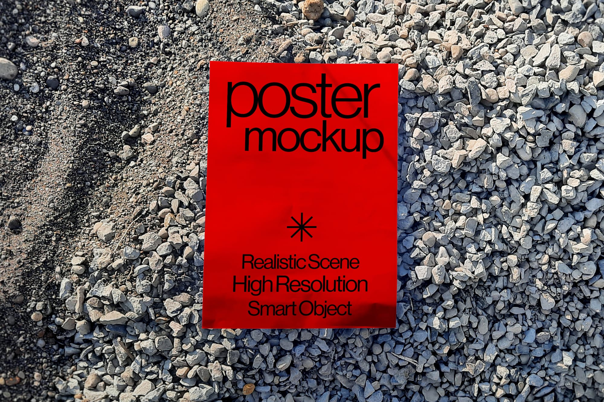 Poster Mockup on a Stone Surface