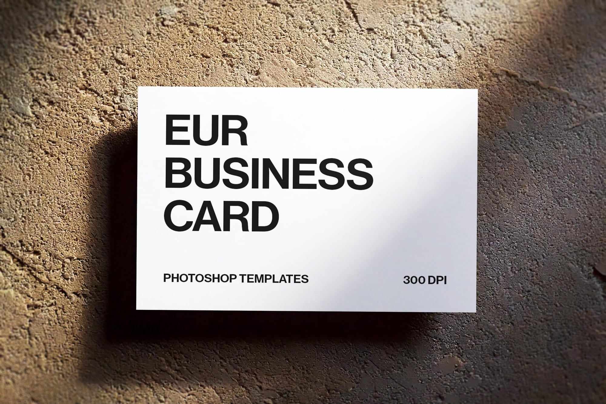 Realistic Business Card Mockup on Stone