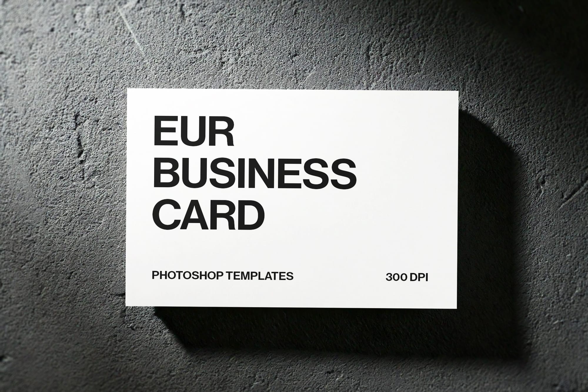 Realistic Business Card Mockup on Stone