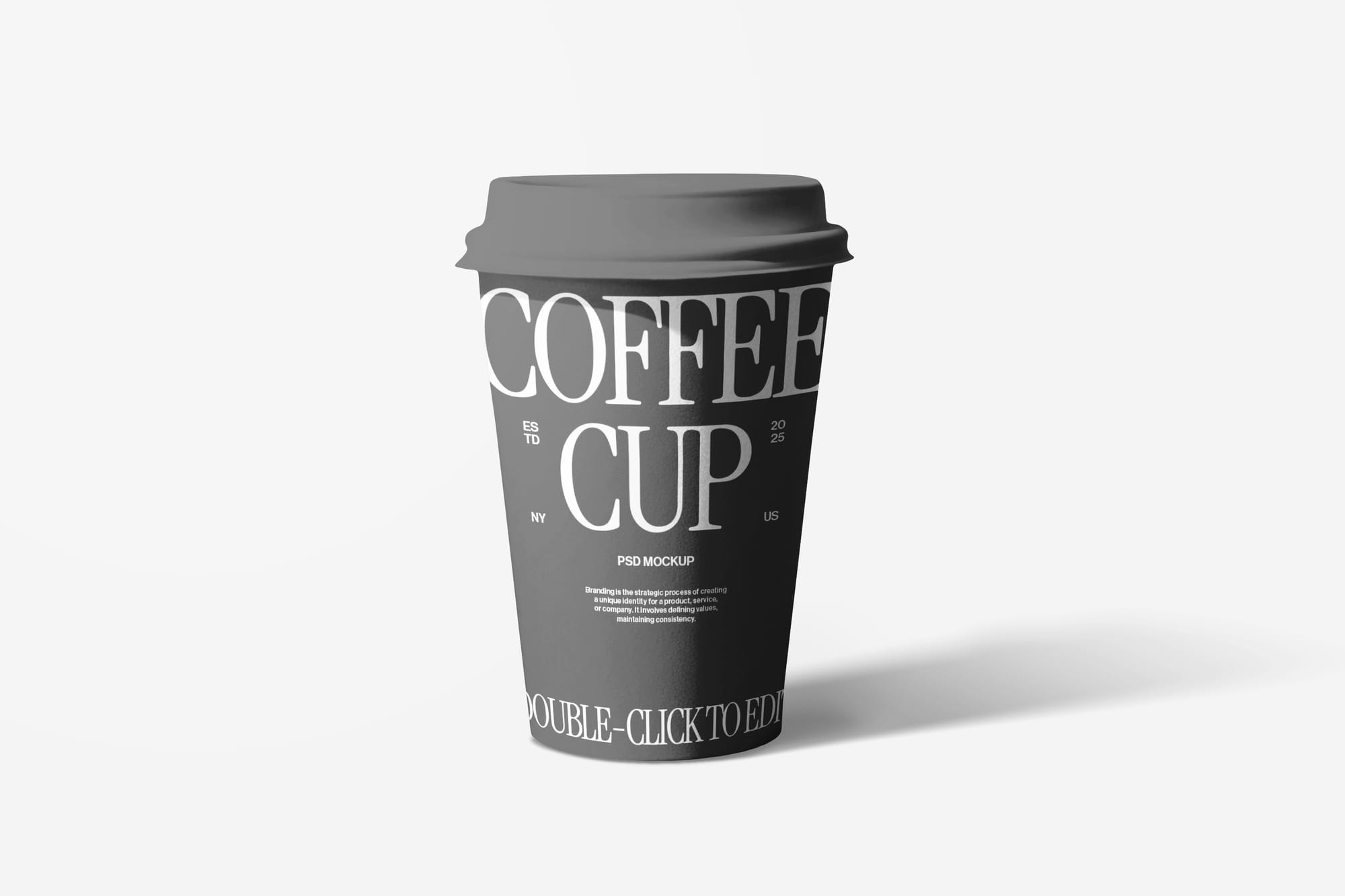 Standing Coffee Paper Cup Mockup