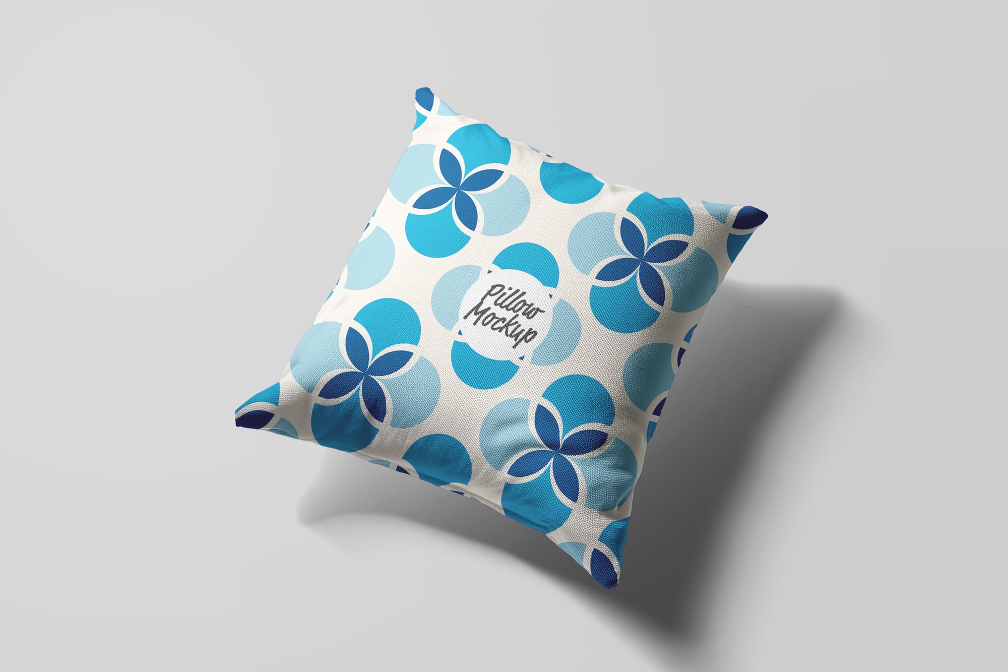 Textured Square Pillow Mockup