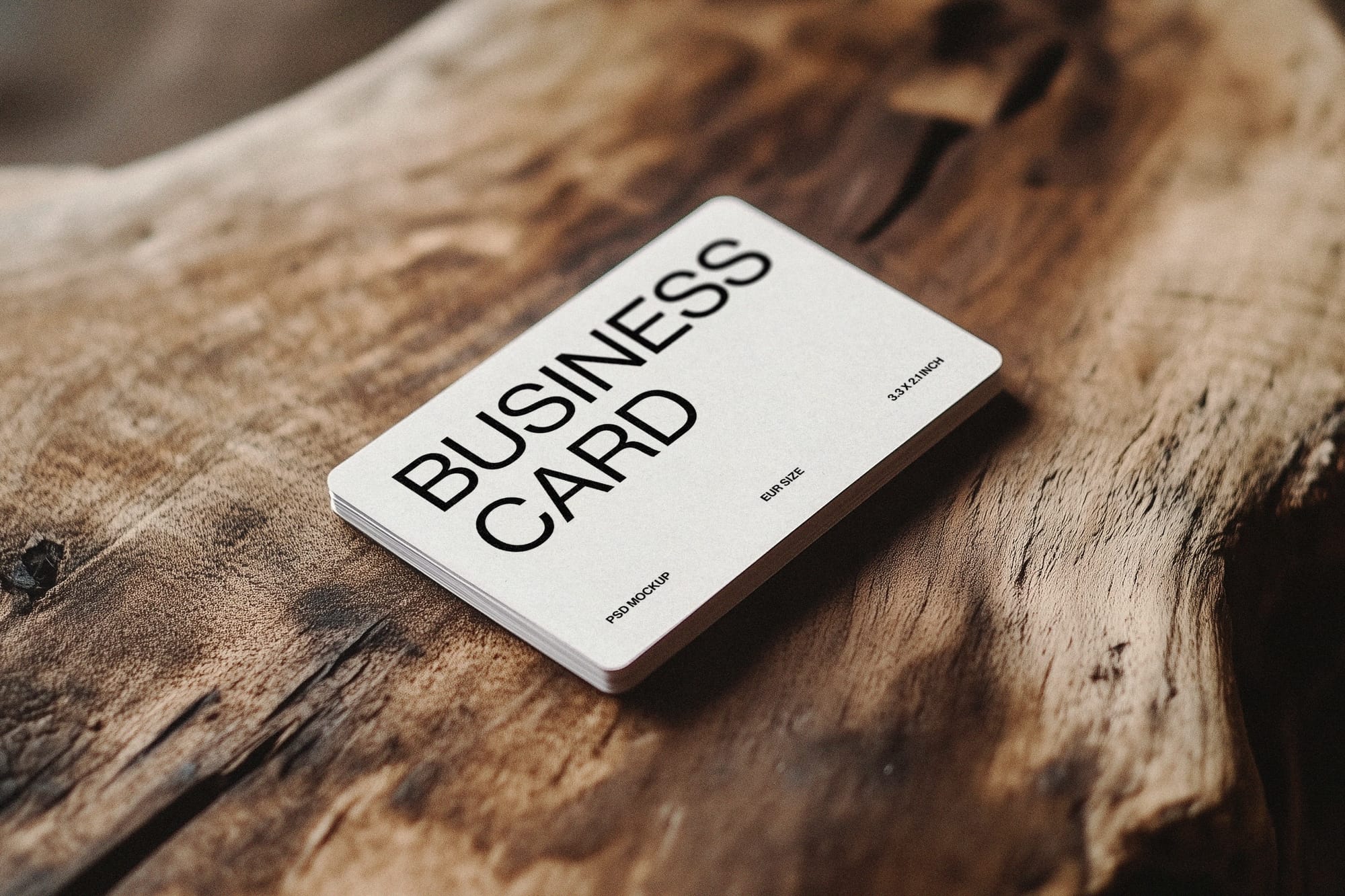 Close-up Business Card Mockup