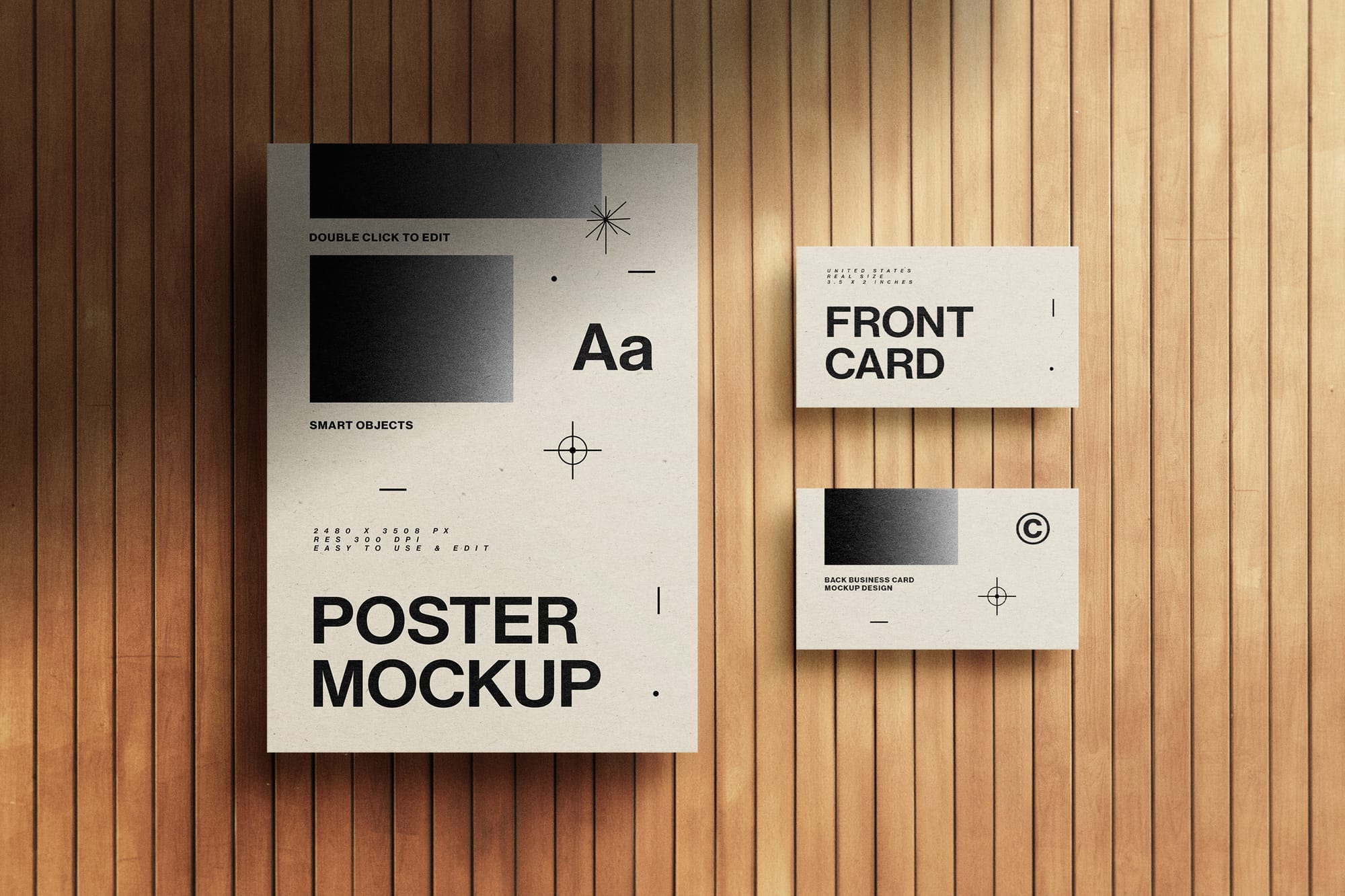 A4 Poster and Card Mockup