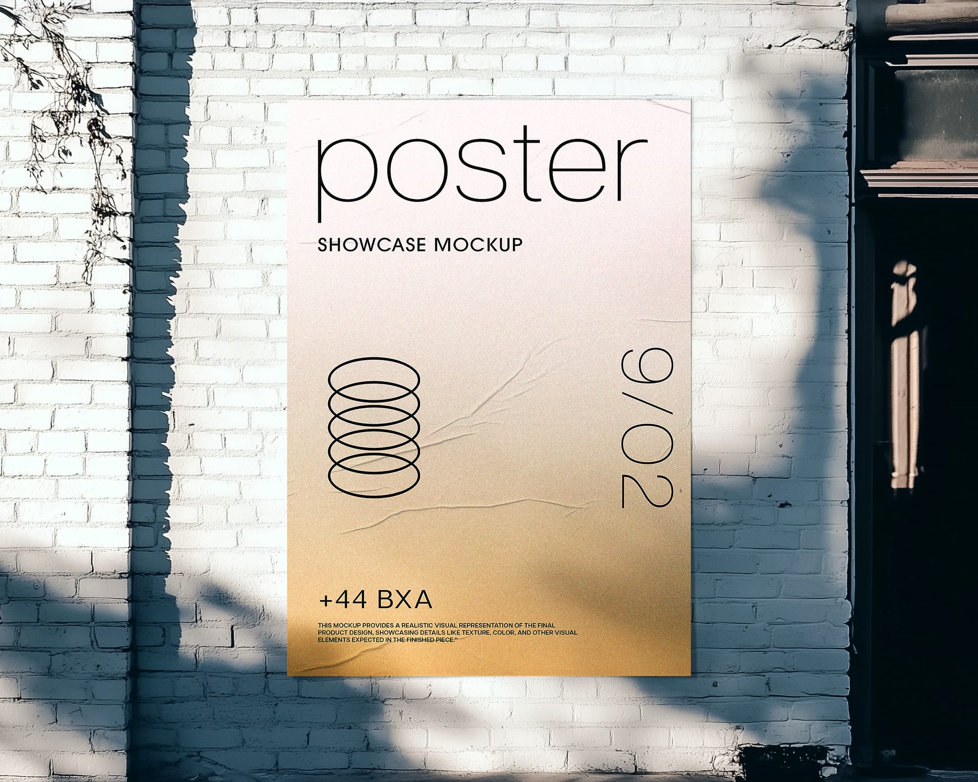 Glued Poster Mockup