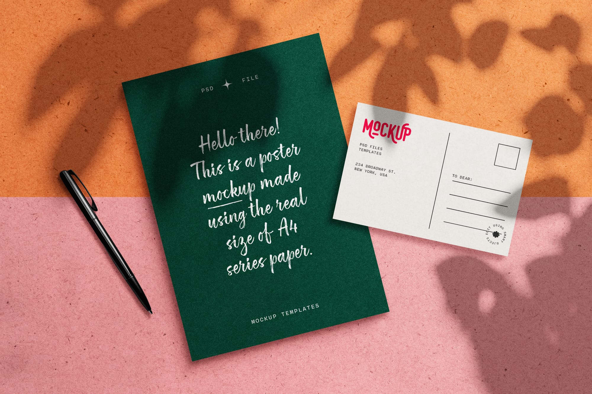 Paper and Postcard Mockup