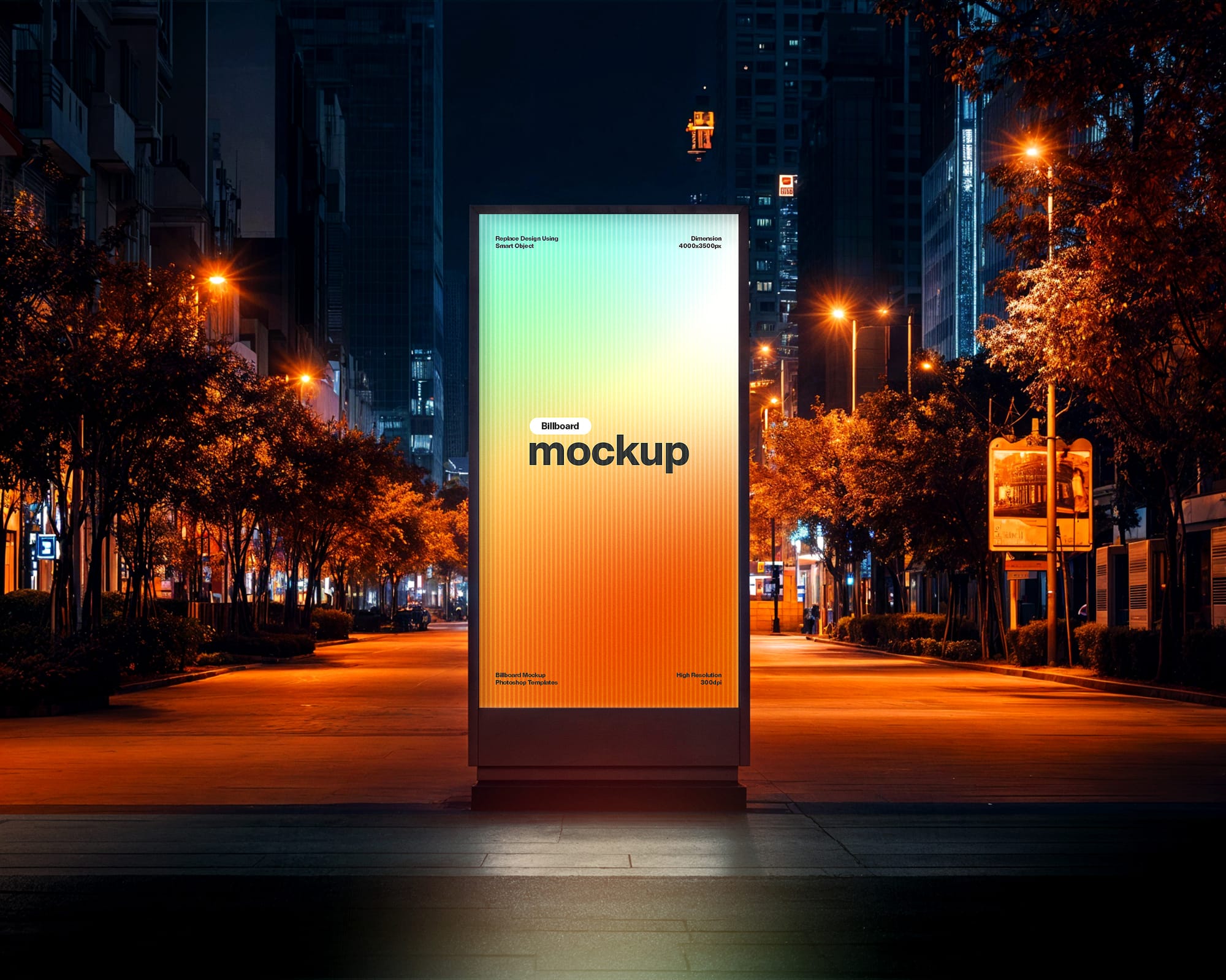 Lightbox Stand Billboard Mockup