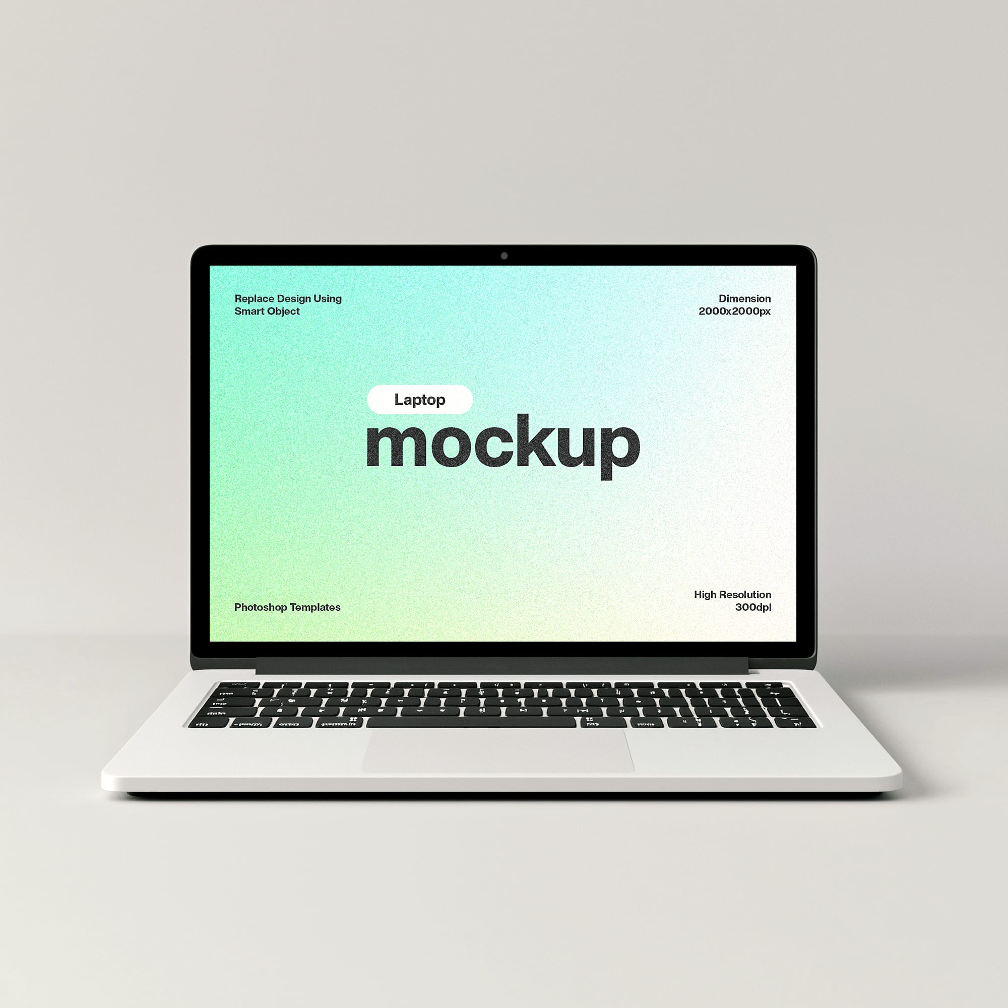 Photoshop Laptop  Mockup