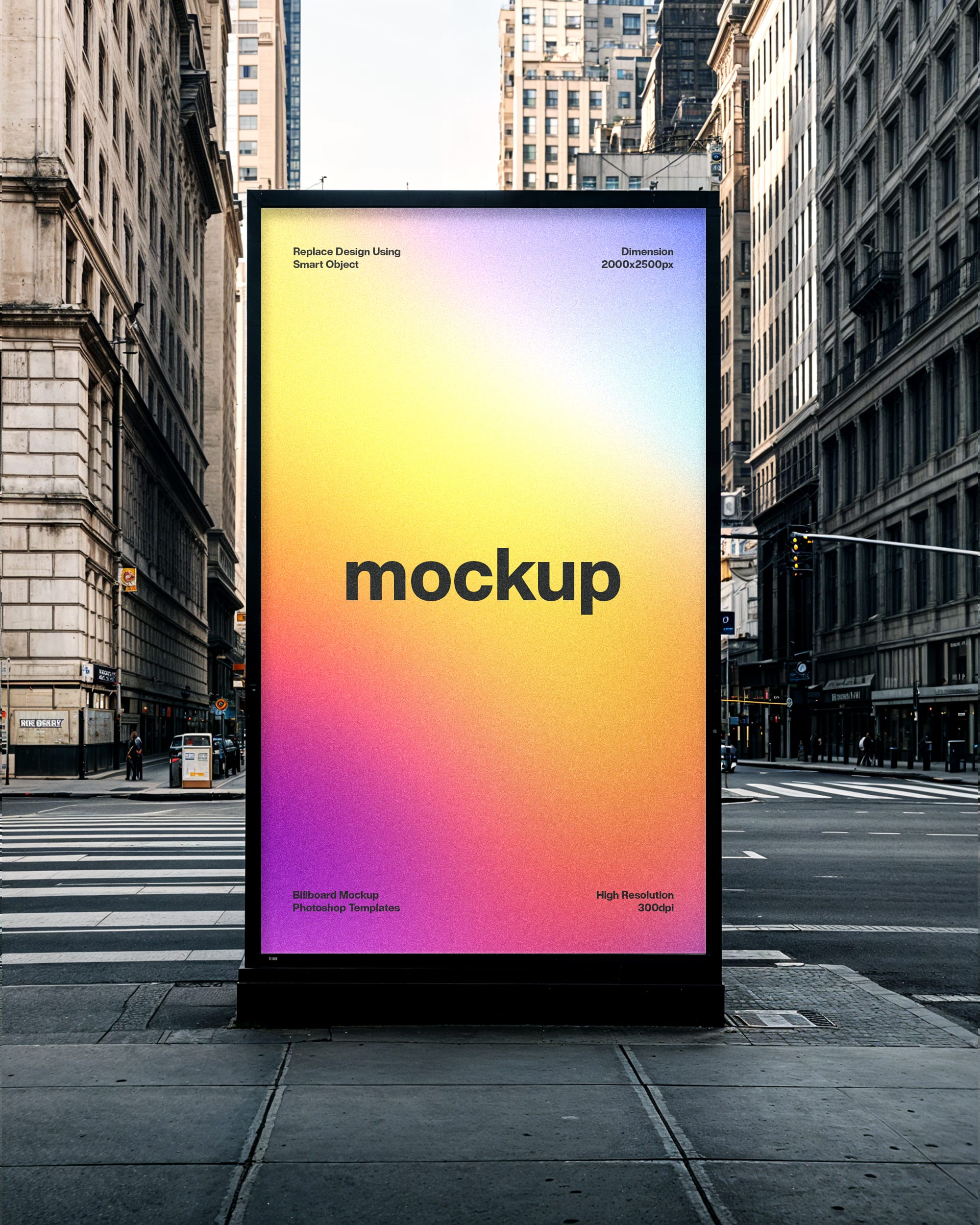 Standing Billboard Mockup