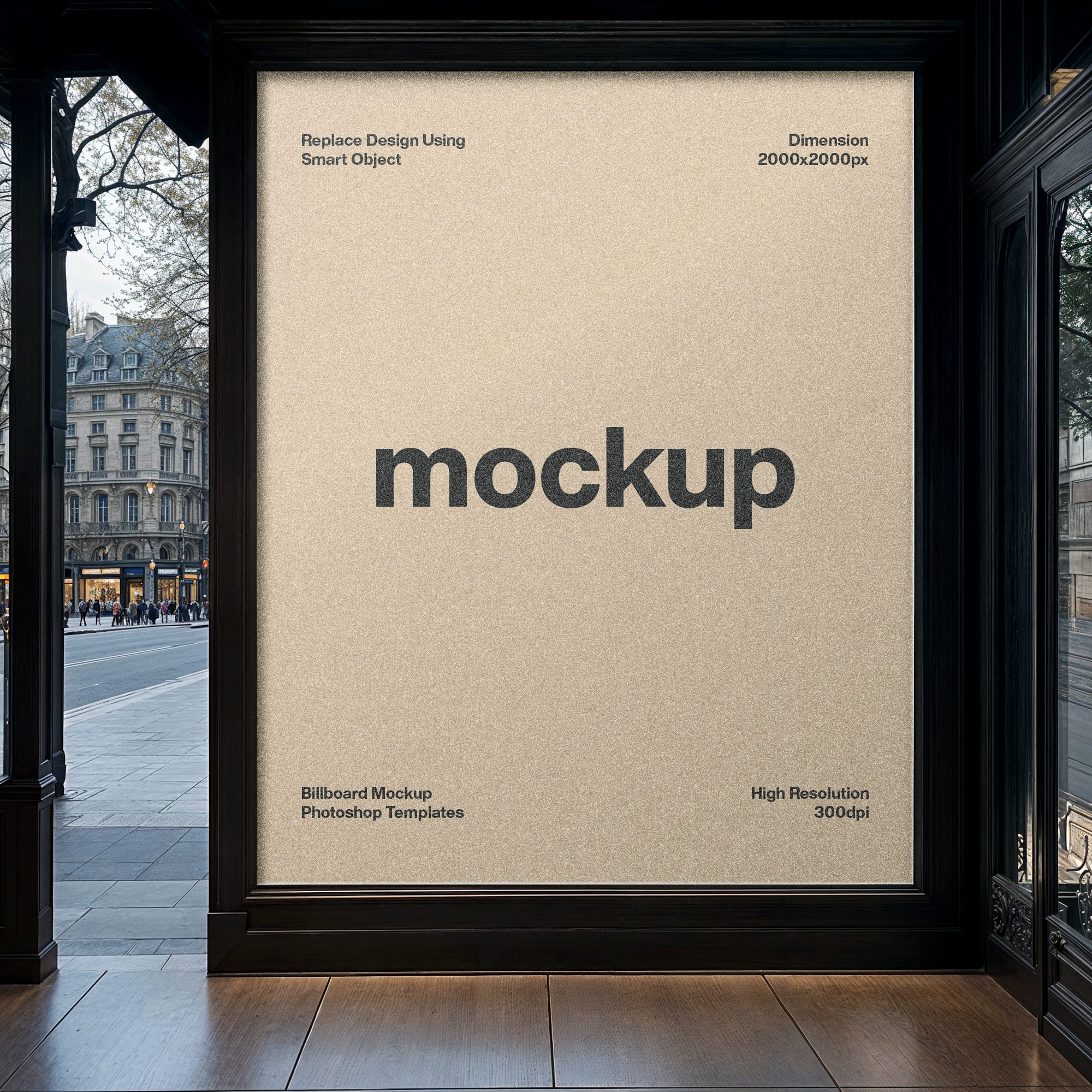 Poster Mockup on Storefront