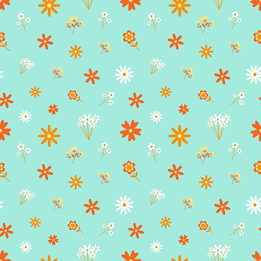 Sunny Blooms Seamless Pattern