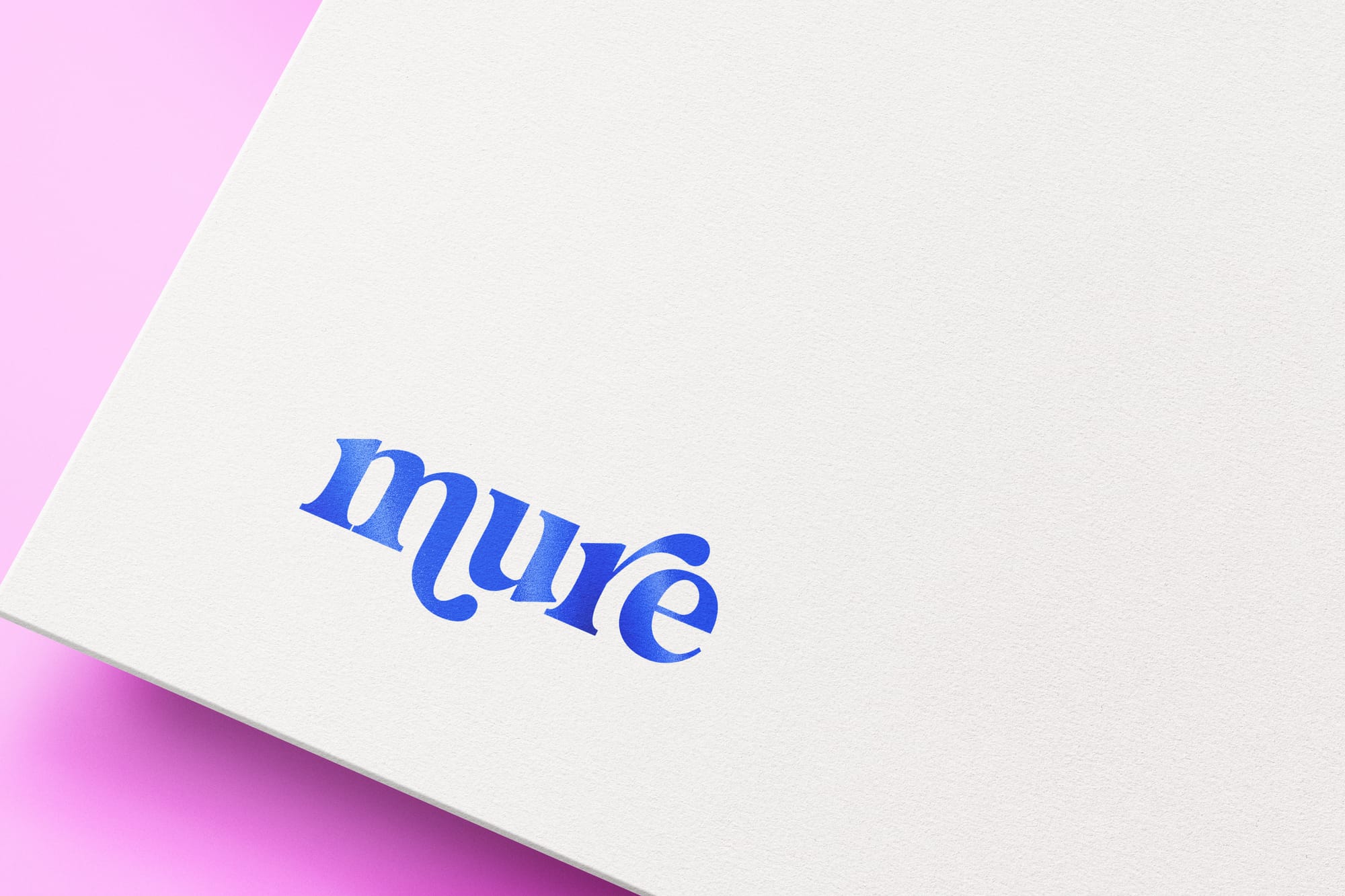 Photoshop Mure Brand Paper Logo Mockup