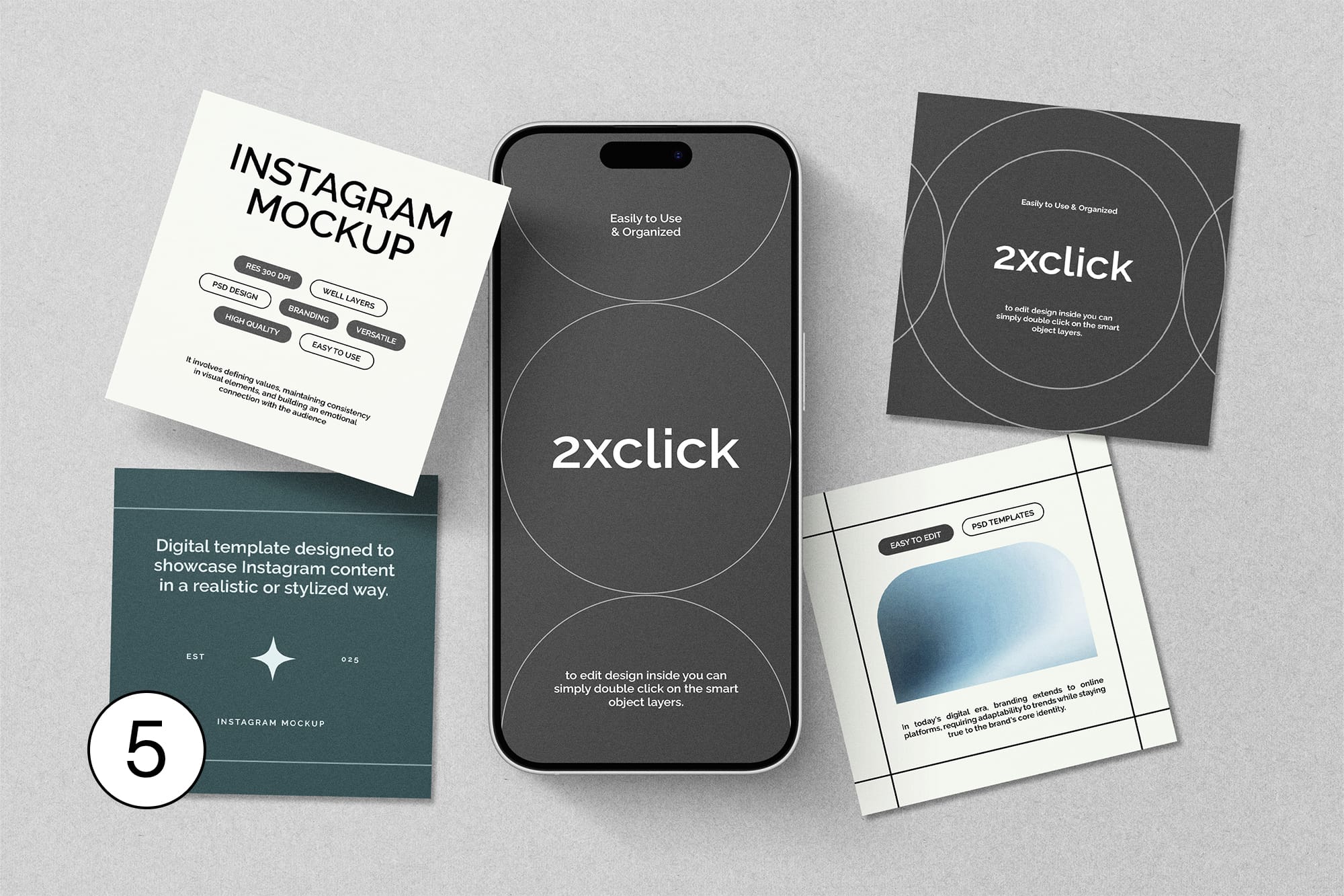 Instagram Mockup with iphone