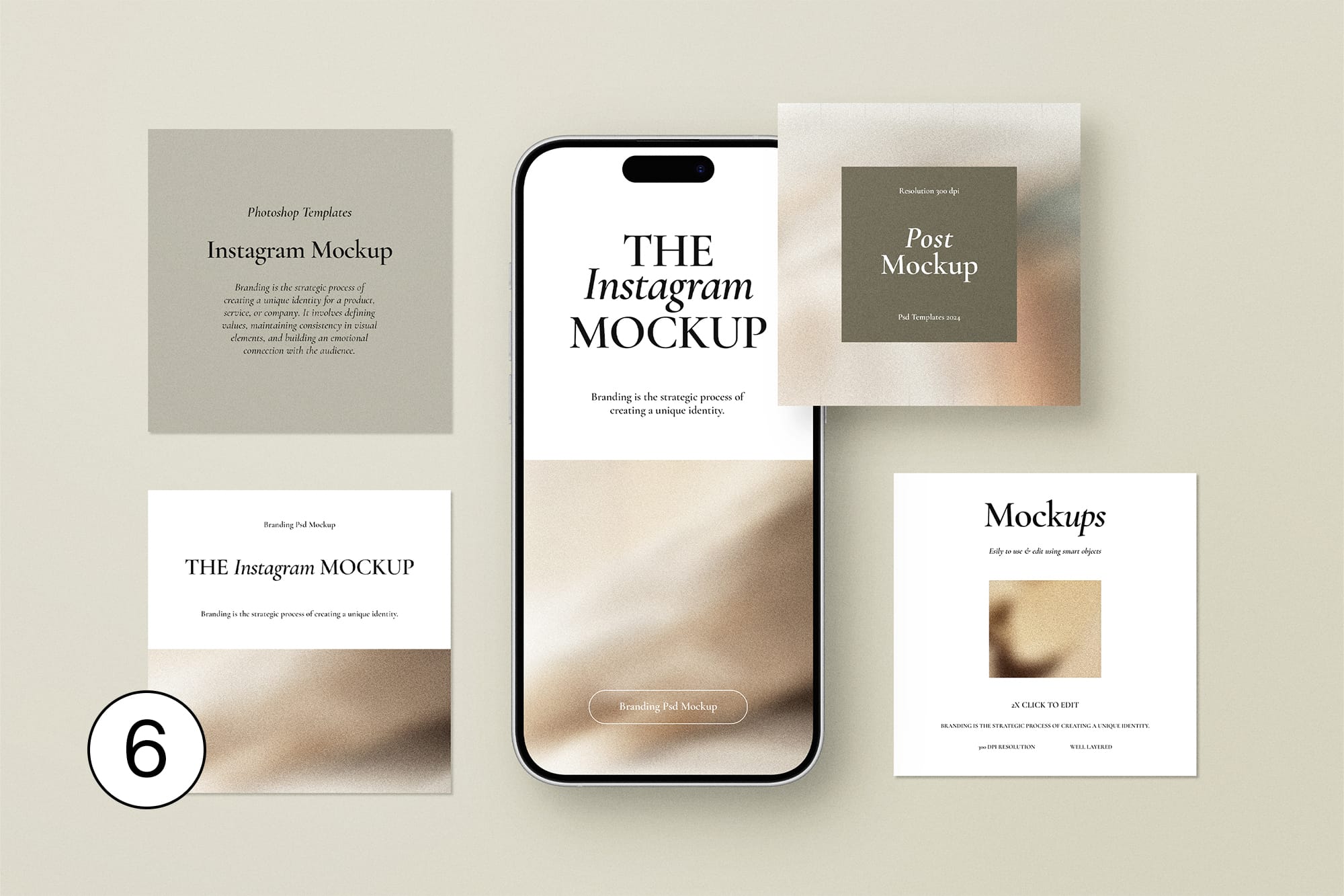 Instagram Post and Story Mockup Boho