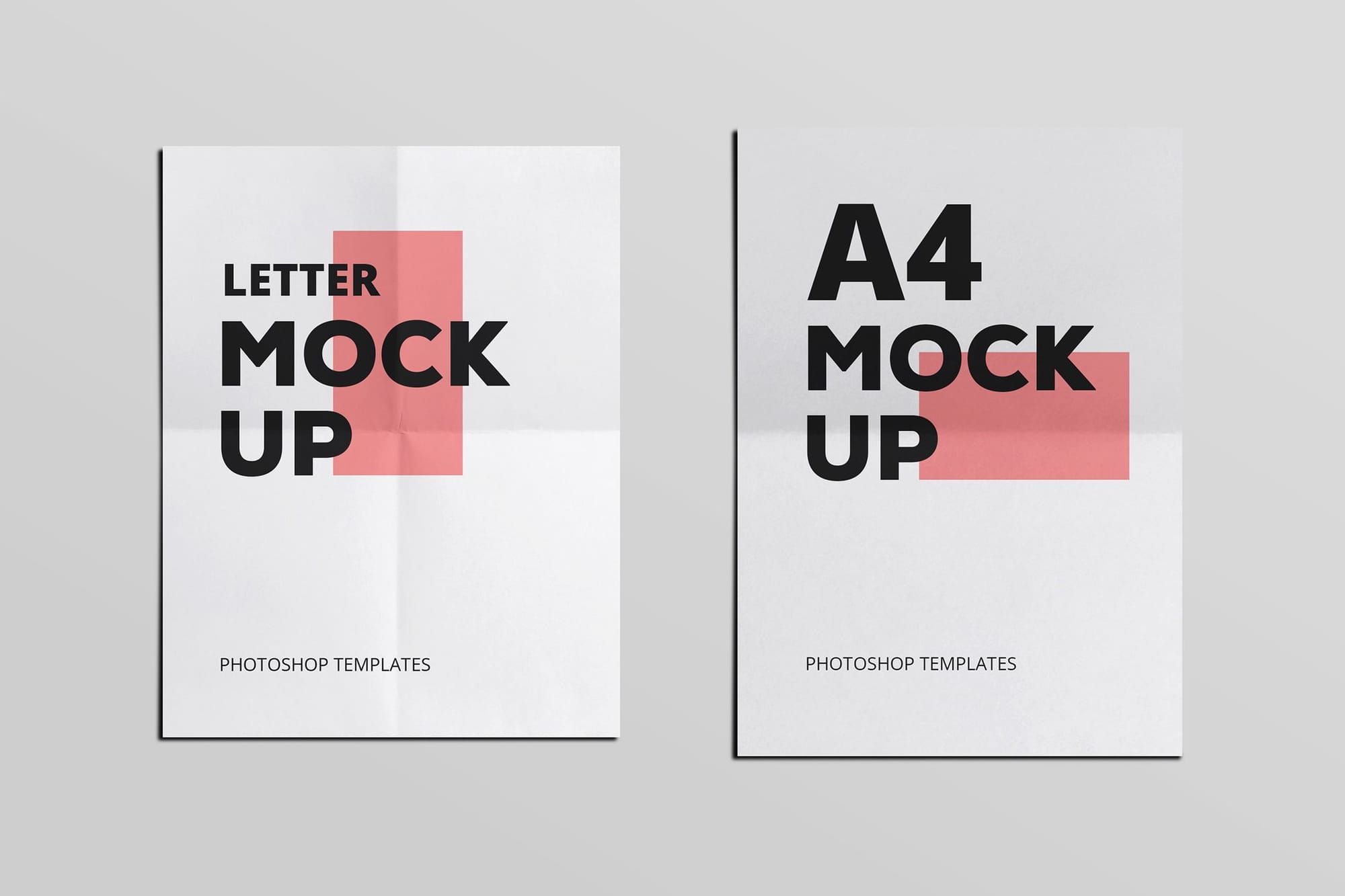 Folded Minimal Poster Mockup