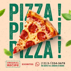 Photoshop Pizza Exobites Instagram Post