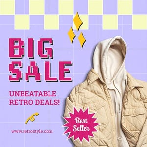 Photoshop Big Sale Unbeatable Retro Deals Gradient Retro Instagram Post