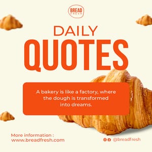 Photoshop Daily Quotes Bakery Orange Instagram Post