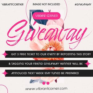 Photoshop Giveaway Cerise Instagram Post