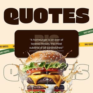 Photoshop Hamburger Quotes Big Burger Instagram Post