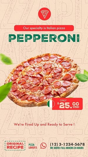 Photoshop Italian Pizza Lover's Exobites Instagram Story