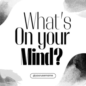 Photoshop Whats On Your Mind Instagram Post