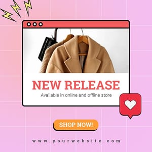 Photoshop New Release Available In Online Gradient Retro Instagram Post