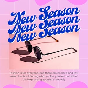 Photoshop New Season Gradient Retro Instagram Post