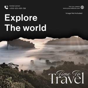 Photoshop Explore The World Travel Instagram Post