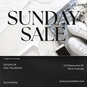 Photoshop Sunday Sale Fashion Instagram Post