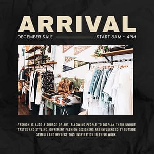 Photoshop Arrival December Sale Instagram Post