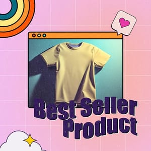 Photoshop Best Seller Product Gradient Retro Instagram Post