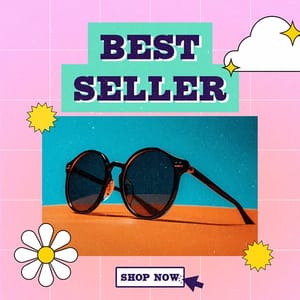 Photoshop Best Seller Gradient Retro Instagram Post