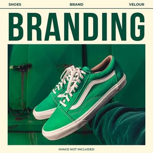 Photoshop Branding Shoes Green Instagram Post